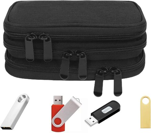 حقيبة حمل القرص الصلب المحمولة | منظم حامل محرك USB مع 30 فتحة - حقيبة قفز محمولة مقاومة للماء لعصا USB in Kuwait