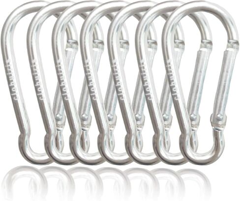 Aluminum Carabiner D Ring, Caribeener Clips, Spring Snap Hook for Keychain Clip Camping Mini Lock Snap Hooks Spring Link Key Chain Durable(1 Pcs) in Kuwait