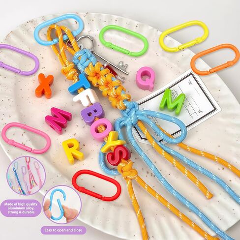 20Pcs Cut Carabiners Clip 10Colors Oval Shape Carabiner Keychain Clip Metal Tiny Oval Carabiner Spring O Rings Hooks for Lanyard Keychain Car Key Rings Hook Dog Tag Clips Purse Keychains Replacement in Kuwait