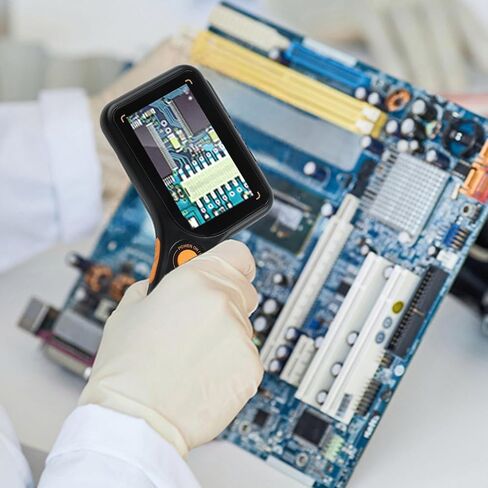 مجهر رقمي للجيب 500X مع شاشة IPS 3 بوصة، 8 مصابيح LED وبطارية 900 مللي أمبير في الساعة، مكبر محمول محمول لفحص المجوهرات بختم العملات المعدنية in Kuwait