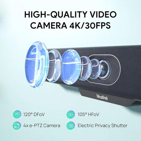 Yealink A10-020 All-in-One 4K Video Conferencing System Conference Room Camera with CTP18 Touch Panel Controller (Renewed) in Kuwait