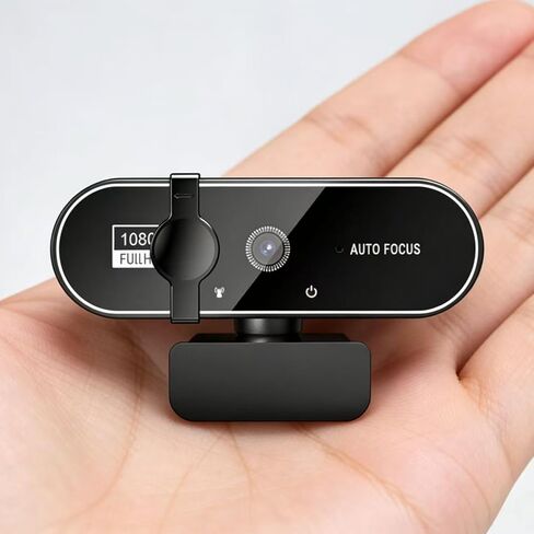 1080P HD Webcam for PC with Microphone & Noise Cancellation, 99° FOV, 360° Rotatable Head 180° Adjustable Clip, Plug & Play USB Camera for Conferencing, Classes, Calling, Skype, Facetime in Kuwait