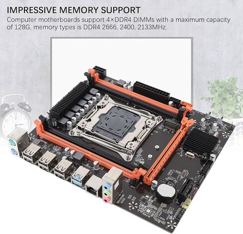 اللوحة الأم للكمبيوتر X99H، مع مقبس وحدة المعالجة المركزية لـ LGA 2011-3، 4×DDR4 دعم اللوحة الأم لسطح المكتب E5 V3 V4، I7 58xx، 68xx Series، سعة قصوى 128 جيجا in Kuwait