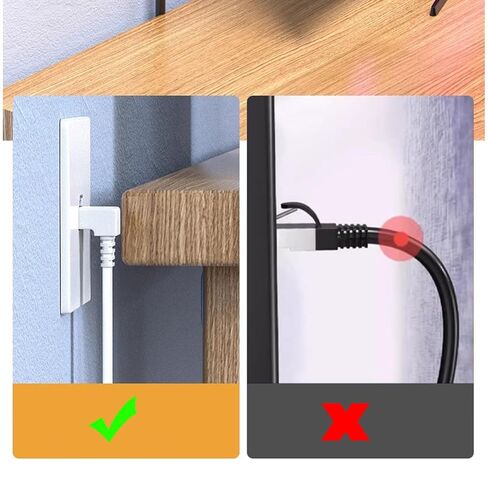 Cat7 Networking Extension Cable 10Gbps 90 Degree Down Angled RJ45 Male to Female Shielded Ethernet Connector Extension Cable (White, 50cm, White Straight Head) in Kuwait