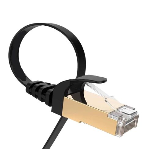 كابل شبكة إيثرنت RJ45 محمي Cat7 كابلات تصحيح إيثرنت مسطحة لجهاز توجيه المودم LAN 1m 2m 3m 5m 10m 20m 30m(6,2M) in Kuwait