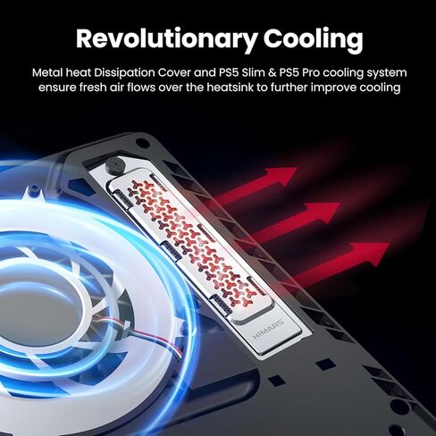 HIMARS PS5 Heatsink، M.2 NVME SSD Heatsink for PS5 Slim/PS5 Pro داخلي PCIe M.2 NVMe Gaming SSD، سبائك الألومنيوم المغنيسيوم مصممة مع تبديد كبير للحرارة [US-M22] in Kuwait