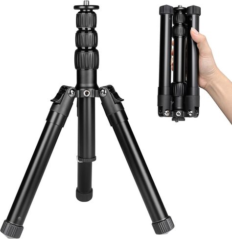 TONYBOO Mini Tripod for Camera, 51.6" Portable Travel Tripod with Fully Detachable Design, Heavy Duty 11lbs Load Capacity, 6-Section Compact Tripod with 1/4" Mount for DSLR,Action Camera,Vlogging in Kuwait