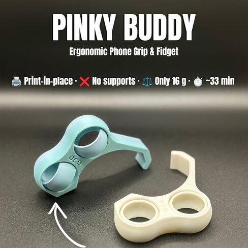 2 Pcs Finger Holder for Phone, Ergonomic Design Stand for Mobile Phone, 2 Holes Little Pinky and Ring Finger Grip Strap Holder for Hand, Portable Pinky Saver for Cellphone(White, Green) in Kuwait