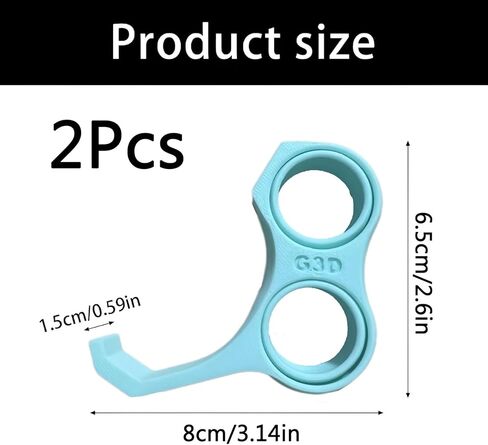 2 Pcs Finger Holder for Phone, Ergonomic Design Stand for Mobile Phone, 2 Holes Little Pinky and Ring Finger Grip Strap Holder for Hand, Portable Pinky Saver for Cellphone(White, Green) in Kuwait