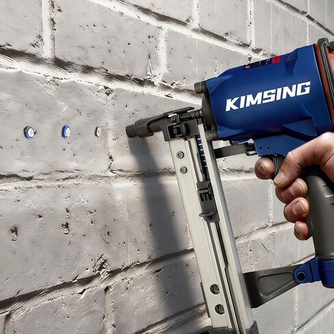KIMSING MTSD-25 12 Gauge 1 Inch X .109 Inch Smooth Shank Plastic Collated Concrete and Steel Drive Pin Mechanical Galvanized for Gas Power Concrete and Steel Nailer 1000 PCS/Box (1 Box) in Saudi Arabia