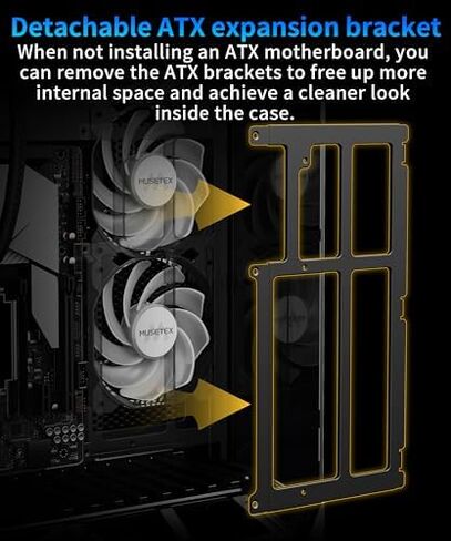 MUSETEX GR3 PC CASE ATX 6 PWM ARGB مراوح مثبتة مسبقًا بقدرة 1000 وات للكمبيوتر الشخصي in Kuwait