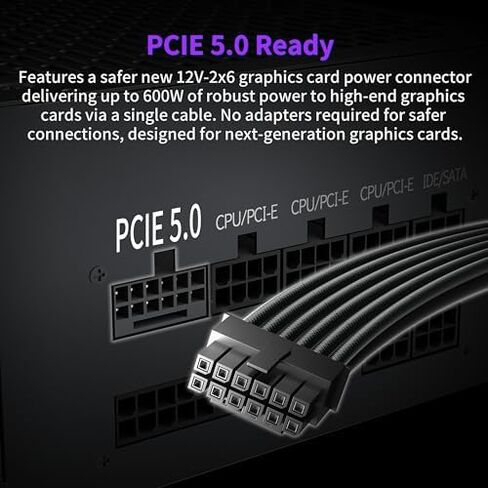 MUSETEX GR3 PC CASE ATX 6 PWM ARGB مراوح مثبتة مسبقًا بقدرة 1000 وات للكمبيوتر الشخصي in Kuwait