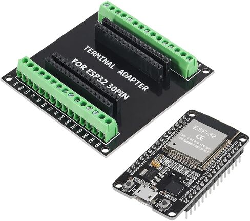 1 مجموعة ESP-WROOM-32 ESP32 ESP-32S 30 Pin مجلس تطوير واجهة Micro USB WiFi ESP-WROOM-32 مع ESP32 Breakout Board Shield محول طرفي 30Pin in Kuwait