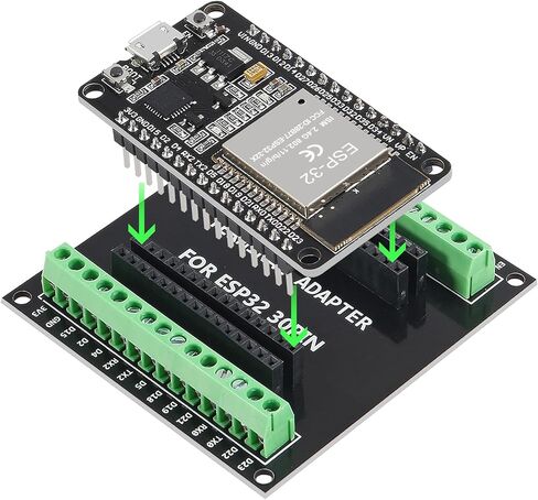 1 مجموعة ESP-WROOM-32 ESP32 ESP-32S 30 Pin مجلس تطوير واجهة Micro USB WiFi ESP-WROOM-32 مع ESP32 Breakout Board Shield محول طرفي 30Pin in Kuwait