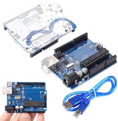 لوحة UNO R3 (Giant, ATmega328P) - تعمل مع مجموعات Arduino UNO، وتتضمن كابل USB لمشاريع Arduino in Kuwait