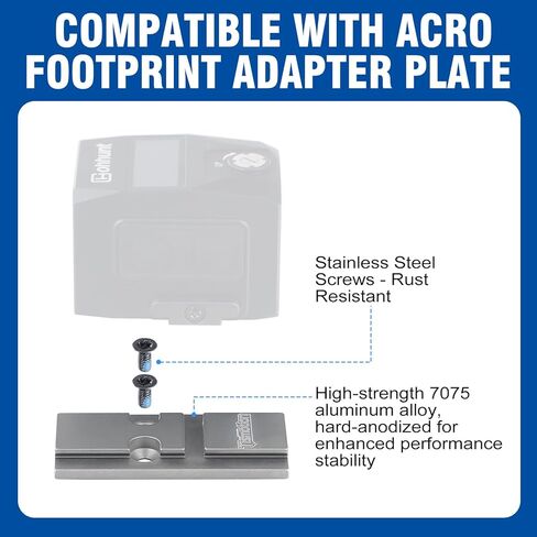 Adapter Plate for Glock 17 19 MOS Compatible with Aimpoint ACRO P-1/P-2/C-2, Ohhunt FB O4 (Titanium) in Kuwait