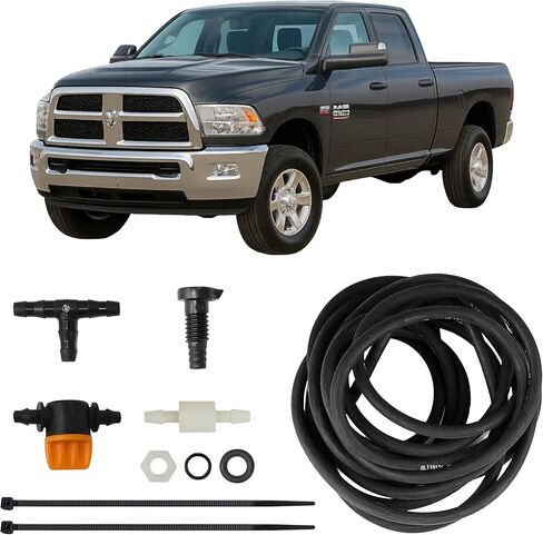 ClearVU Rear Camera Washer System fits 2019-2026 RAM 1500/2500/3500 | Complete DIY Installation | Durable High & Low Temperature Tubing | Convenient Lens Cleaning | Made in the USA in Saudi Arabia