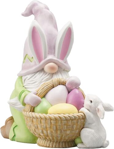 Newman House Studio Easter Decorations Family Bunny Figurines Spring-Decor - Resin Sitting Bunny Mom with Kids Tabletop Decorations for Home Farmhouse 3.5 * 1.5 * 4.5 inch in Saudi Arabia