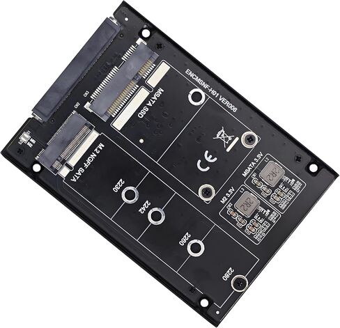 Dual SATA NGFF B+M Key M.2 SSD Card JBOD Raid0 Span Bridge to 2.5inch SATA Combo HDD Disk Drive Enclosure in Kuwait