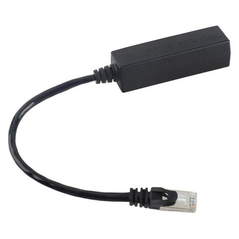 Sanpyl Ethernet Adapter Excellent Connection Smooth Transmission 1 to 4 Port Cable Adapter for RJ45 Splitter, Ideal for ADSL, Router ABS Black 1pc in Kuwait