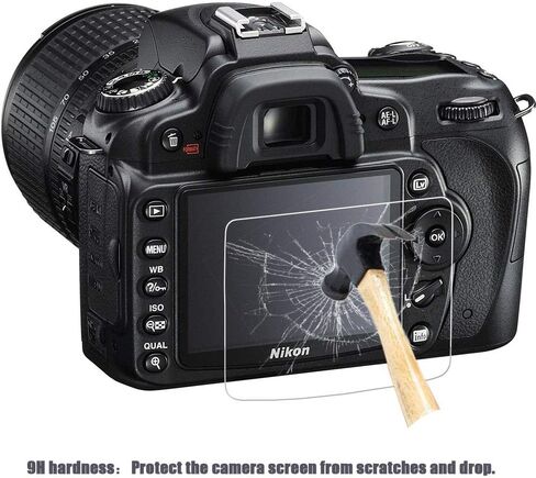 D90 Tempered Glass Screen Protector and ABS Cover BM-10 for Nikon D90 SLR Camera, Ultra-Clear Optical Glass Film and ABS Cover for Nikon d90[2+1 Packs] in Kuwait