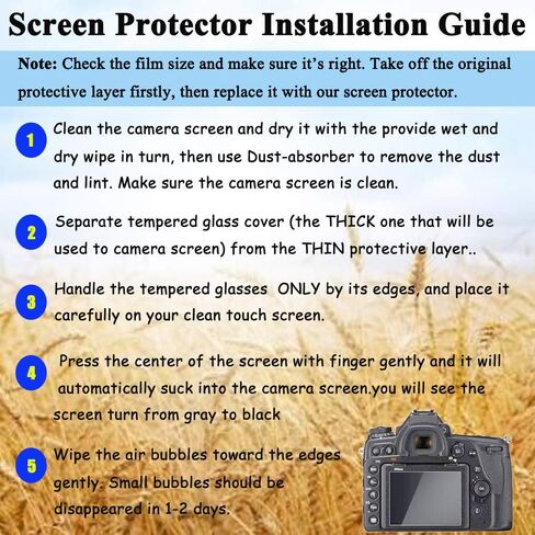 D90 Tempered Glass Screen Protector and ABS Cover BM-10 for Nikon D90 SLR Camera, Ultra-Clear Optical Glass Film and ABS Cover for Nikon d90[2+1 Packs] in Kuwait
