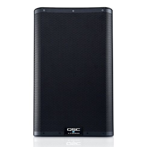 QSC K10.2 Active 10" Powered 2000 Watt PA Loudspeaker (Pair) Bundle with Auray SS-47S-PB Speaker Stand with Carrying Case and XLR-XLR Cable in Kuwait