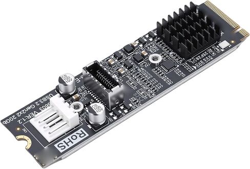 20Gbps Type E USB 3.2 Front Panel Socket to NVME M Key Express Card Adapter, PCIe to Type E Adapter with ASM3242 Chipset, Ideal for Motherboard in Kuwait