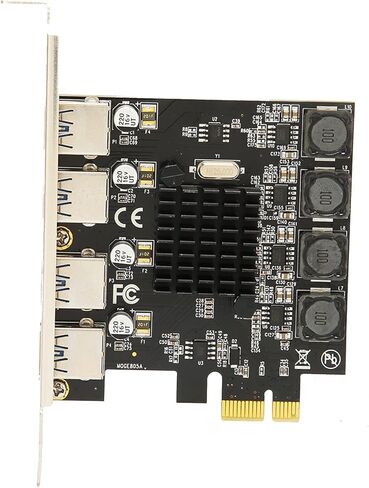 بطاقة توسيع SUNGOOYUE PCIE إلى USB، 4 منافذ USB 3.0 بسرعة 5 جيجابت في الثانية عالية السرعة ذاتية التشغيل PCI Express مع حماية التيار الزائد، للكمبيوتر المكتبي in Kuwait