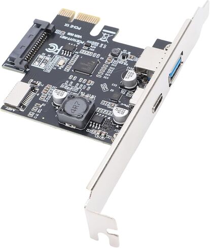بطاقة توسيع USB 3.2 Gen1، بطاقة محول PCIe إلى USB A من النوع C من النوع E، توسيع منافذ متعددة لأجهزة الكمبيوتر المكتبية 7، 8، 10، 11 in Kuwait