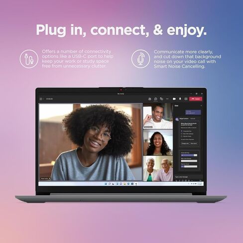 Lenovo IdeaPad 1 Student Laptop, Intel Dual Core Processor, 12GB RAM, 256GB SSD + 128GB eMMC, 15.6" FHD Display, 1 Year Office 365, W11H, Wi-Fi 6, SD Card Reader, Grey, Additional 1 Yr ADP in Kuwait