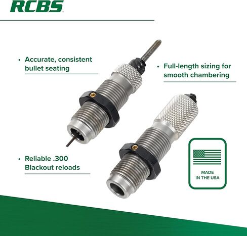 مجموعة قوالب RCBS كاملة الطول .300 AAC تعتيم، مجموعة قوالب إعادة تحميل لخراطيش بندقية تعتيم .300 in Kuwait