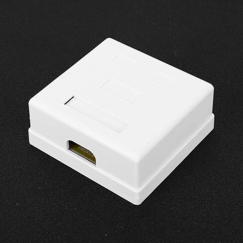 RJ45 8P8C Cat6 Dual Port Network Mount Box Premium ABS Desktop Information Junction Enclosure for Office Home Networking 27x58.5x60mm in Kuwait
