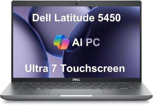 Dell Latitude 5450 Business Laptop (14" FHD Touchscreen, Intel 12-Core Ultra 7 165U), IR Webcam, Backlit, Thunderbolt 4, IST Computer Customized 16GB/32GB/64GB DDR5 RAM, 512GB/1TB/2TB SSD, Win 11 Pro in Kuwait