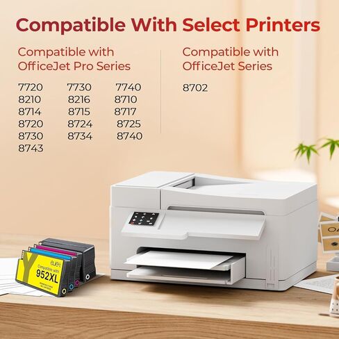 ejet 952XL Ink Cartridges Combo Pack Replacement for HP 952XL 952 XL 952XL Ink 4 Pack Works with HP Officejet Pro 8710 8720 8210 7740 7720 8715 8703 Officejet 8702 Printer, Black Cyan Magenta Yellow in Kuwait