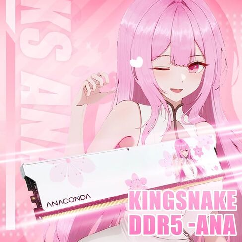 ANACOMDA ANA Kingsnake DDR5 RAM 32GB (2x16GB) 6000MHz CL38 Desktop Memory, Intel XMP 3.0 Ready, AMD EXPO Support (BIOS Dependent), High-Performance Overclocking UDIMM, 288-Pin, Made in Taiwan in Kuwait