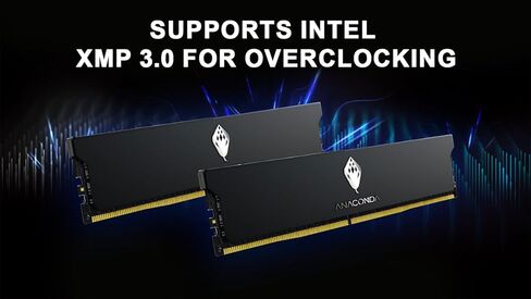 ANACOMDA ANA Kingsnake DDR5 RAM 32GB (2x16GB) 6000MHz CL38 Desktop Memory, Intel XMP 3.0 Ready, AMD EXPO Support (BIOS Dependent), High-Performance Overclocking UDIMM, 288-Pin, Made in Taiwan in Kuwait
