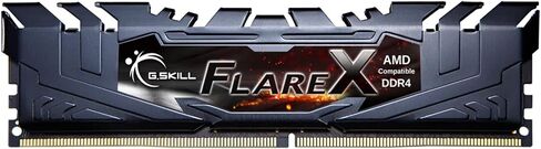 ذاكرة الوصول العشوائي G.SKILL FlareX Series DDR4 RAM (XMP) 16 جيجابايت (2x8 جيجابايت) 3200MT/s CL16-18-18-38 1.35V Intel AMD ذاكرة الكمبيوتر المكتبي U-DIMM - أسود (F4-3200C16D-16GFX) in Kuwait