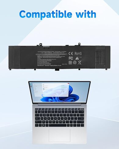 B31N1535 Replacement Battery for Asus ZenBook UX310 UX310UA UX310UQ UX410UA UX410UQ 3ICP7/60/80 0B200-02020000 FB035T FB038T FB097T FC132T FC153T FC073T FC075T FC062T Laptop in Kuwait