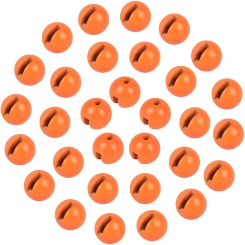 100pcs Tungsten Slotted Beads for Fly Tying, Sink Deeper and Faster 12 Colors/13 Sizes Slotted Tungsten Beads Fly Tying Beads Head Fly Tying Materials in Saudi Arabia