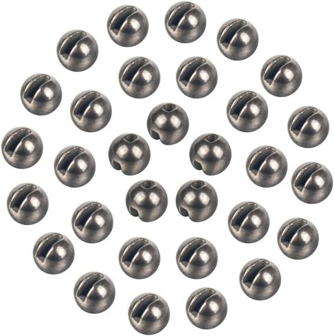 100pcs Tungsten Slotted Beads for Fly Tying, Sink Deeper and Faster 12 Colors/13 Sizes Slotted Tungsten Beads Fly Tying Beads Head Fly Tying Materials in Saudi Arabia