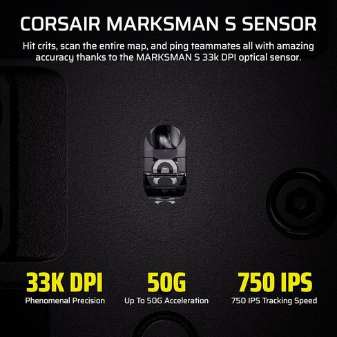 Corsair Scimitar Elite Wireless SE MMO PC Gaming Mouse – 33,000 DPI, Elgato Virtual Stream Deck, 1,000Hz Polling, Up to 150-Hour Battery – Gunmetal(Renewed) (Renewed) in Kuwait