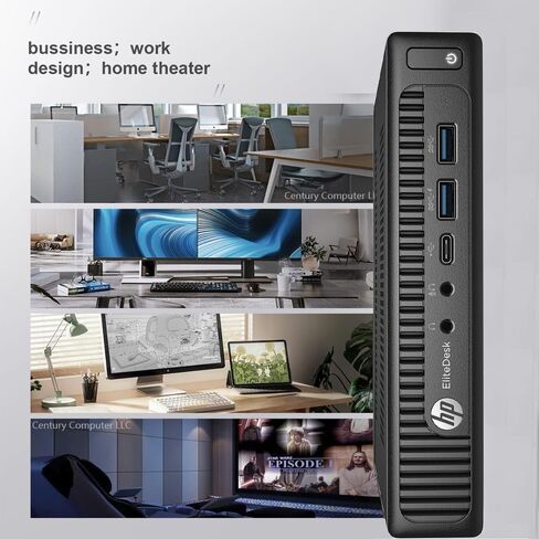 HP EliteDesk 800 G2 Mini PC Desktop Computer, Quad-Core i7-6700T, 8GB RAM, 256GB SSD, Keyboard and Mouse, WiFi, BT, DisplayPort, Windows 11 Pro (Renewed) in Kuwait