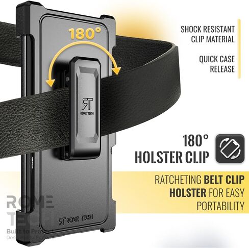 Designed for Samsung Galaxy S23 Ultra (2022) Case with Belt Clip Compatible with Magsafe Chargers - Dual Layer Shockproof Phone Case for Galaxy S23 Ultra - Black in Kuwait