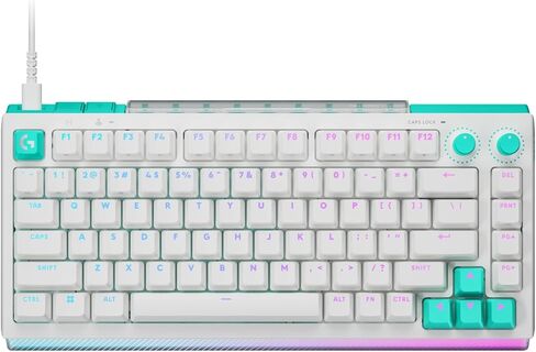 Logitech G512 X 75 Dual SWAP, Hot-Swappable TMR Analog/Mechanical Gaming Keyboard, Tactile, 8K Polling Rate, Custom Actuation 0.1-4.0 mm, Rapid Trigger, LIGHTSYNC RGB, Wired, PC, Mac - Black in Kuwait