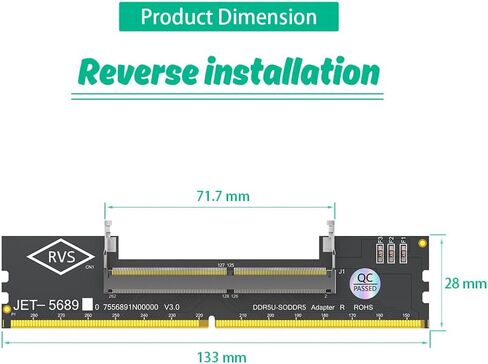 كمبيوتر محمول DDR5 RAM إلى SO ddr5 U-DIMM بطاقة محول سطح المكتب، اختبار الذاكرة SO DDR5 إلى ddr5 U-DIMM محول in Kuwait