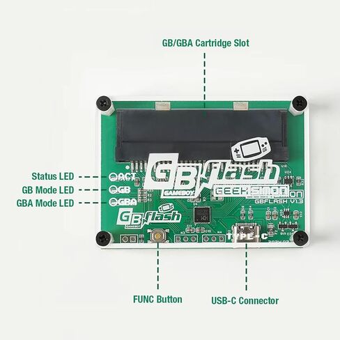 USB Game Card Burner Reader, GBA GBC Game Card Burner Reader, Cartridge Recovery Tool with Type C Data Cable for Gameboy Color Advance Cartridges in Kuwait