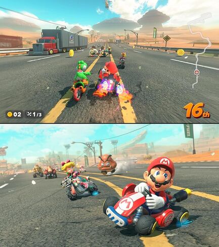 لعبة Mario Kart World لجهاز Nintendo SWITCH 2، مع عجلات قيادة PremGear Racing، ومقابض القيادة لوحدات تحكم Joy-Con (عبوتان)، وحامل بطاقات ألعاب 24 فتحة وقطعة قماش للتنظيف in Kuwait