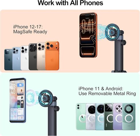Vitog 2-in-1 MagSafe Car Mount, 2026 Hands Free Phone Holders for Your Car, Strong Magnetic Cup Holder Phone Holder for iPhone 17-12 Pro Max, Samsung & More Smartphones, Universal for Truck/SUV/Tesla in Kuwait