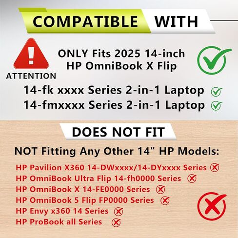2 Pack Anti Blue Light Screen Protector for HP OmniBook X Flip x360 14" 2-in-1 Touchscreen Laptop, 2025 Models (14-fk / fm0000 Series), Anti Scratch Matte Film, Bubble Free Easy Installation in Kuwait